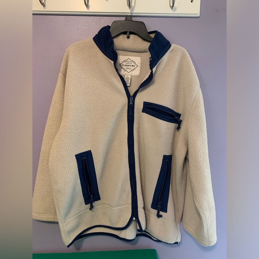 St Johns Bay Men’s Tan Fleece Zip Up